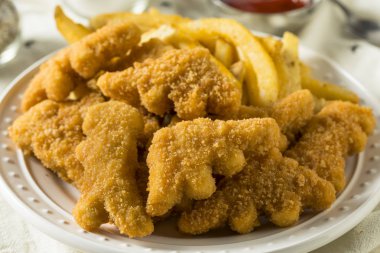 Tavuk Nuggets şeklinde çocuklar dinozor
