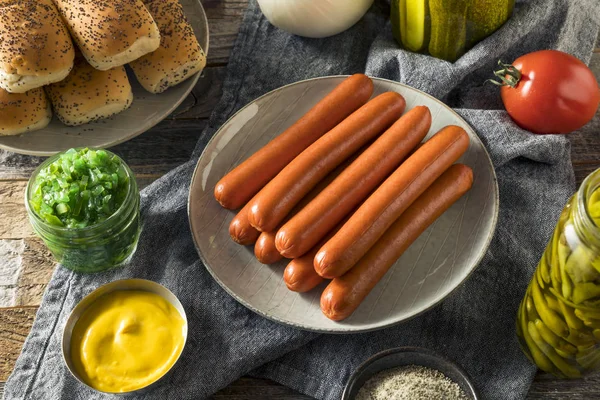 Ingredientes de cachorro quente estilo Chicago — Fotografia de Stock