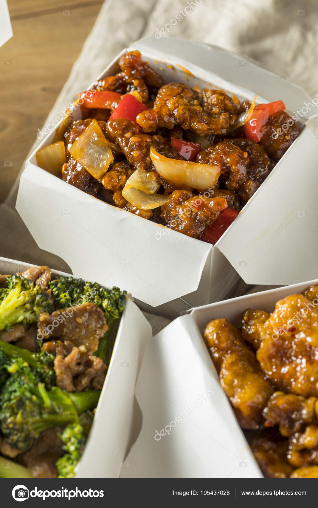 Spicy Chinese Take Out Food Stock Photo by ©bhofack2 195437028