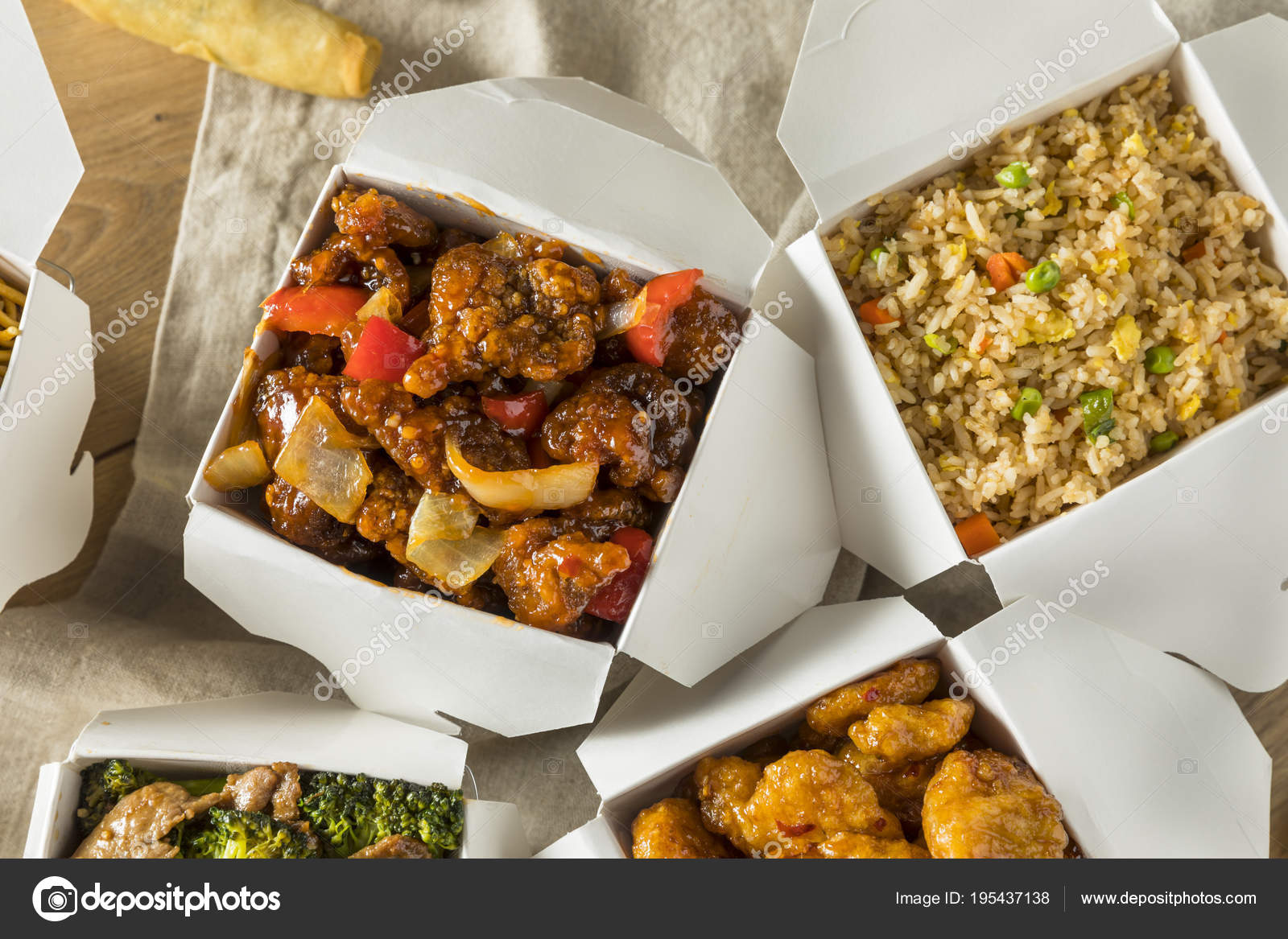 Spicy Chinese Take Out Food Stock Photo by ©bhofack2 195437138