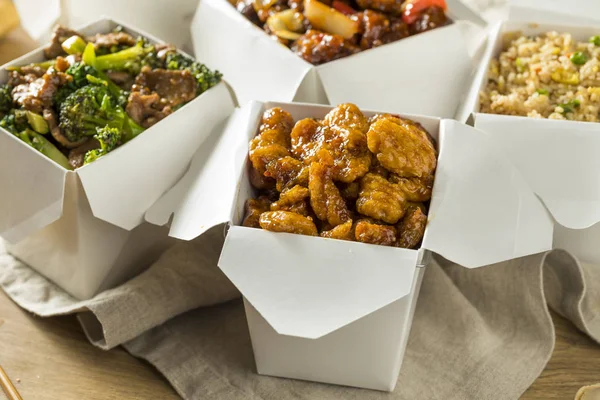 Spicy Chinese Take Out Food — Stock Photo, Image