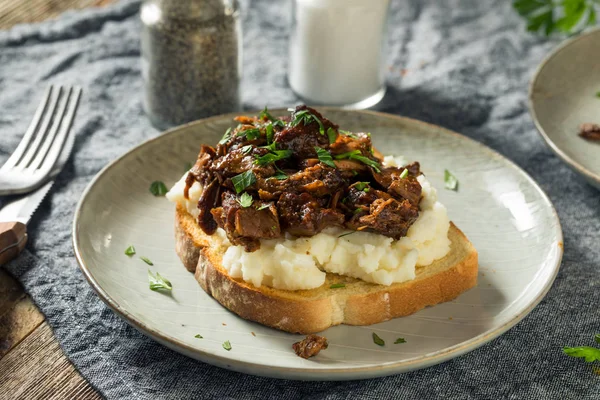 Casero Indiana Manhatten Hot Rost Beef Sandwich — Foto de Stock