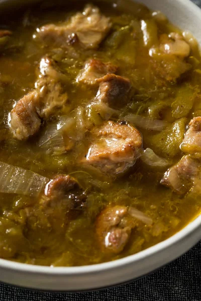 집에서 만든 콜로라도 돼지고기그린 칠리 수프 — 스톡 사진