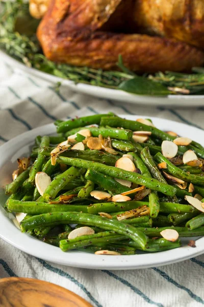 Fagioli verdi saltati fatti in casa — Foto Stock