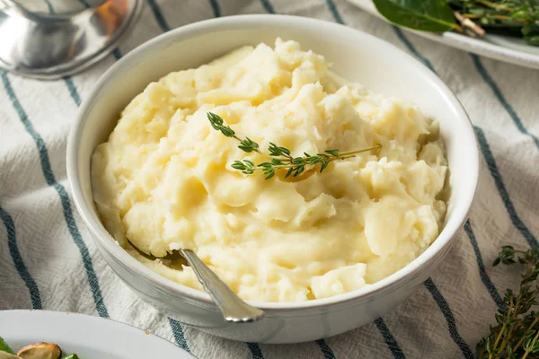 Purè di patate all'aglio per il Ringraziamento fatto in casa — Foto Stock