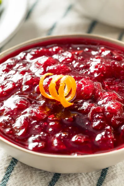 Molho de cranberry caseiro de Ação de Graças — Fotografia de Stock