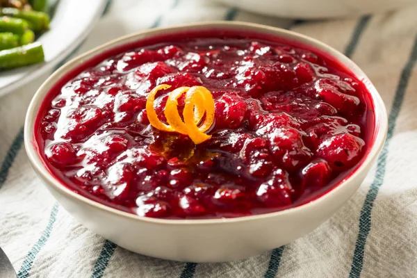 Hemmagjord Thanksgiving Cranberry Sauce — Stockfoto