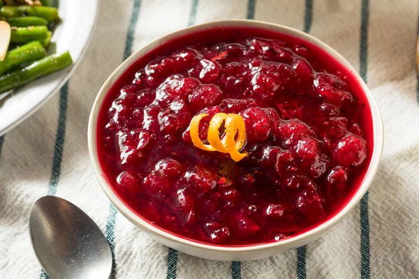 Hemmagjord Thanksgiving Cranberry Sauce — Stockfoto