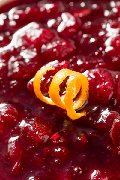 Hemmagjord Thanksgiving Cranberry Sauce — Stockfoto