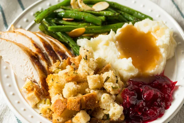 Homemade Thanksgiving Turkey's Winner with Stuffing Potatoes — стокове фото