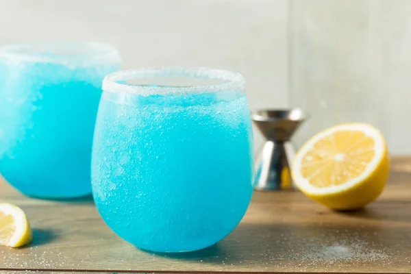Domácí zmrazený modrý Jack Frost koktejl — Stock fotografie