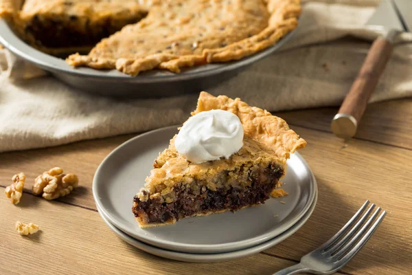 Homemade Chocolate Walnut Derby Pie — Stock Photo, Image