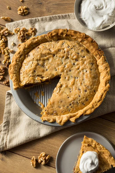 Homemade Chocolate Walnut Derby Pie — Stock Photo, Image