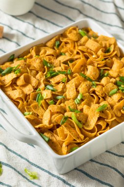 Ev yapımı Frito Pie Meksika güveci.