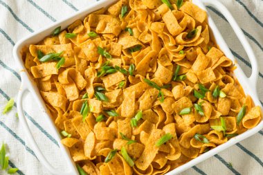Ev yapımı Frito Pie Meksika güveci.