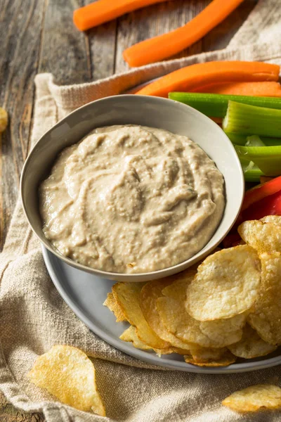 Hausgemachter karmelisierter Zwiebeldip — Stockfoto