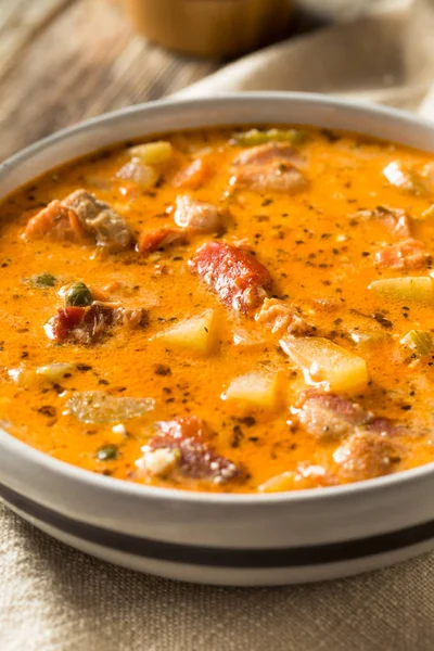 Homemade Seattle Smoked Salmon Chowder — Stock Image Homemade Seattle Smoked Salmon Chowder Stock Photo