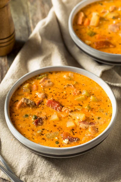 Homemade Seattle Smoked Salmon Chowder — Stock Image Homemade Seattle Smoked Salmon Chowder Royalty Free Stock Images