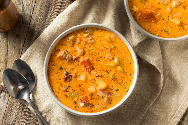 Homemade Seattle Smoked Salmon Chowder — Stock Image Homemade Seattle Smoked Salmon Chowder Royalty Free Stock Photos