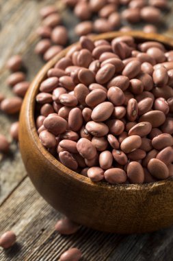 Çiğ Organik Kuru Pembe Fasulyeler