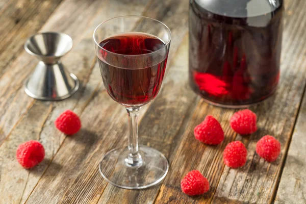 Red Organic Raspberry Liqueur — Stock Photo, Image