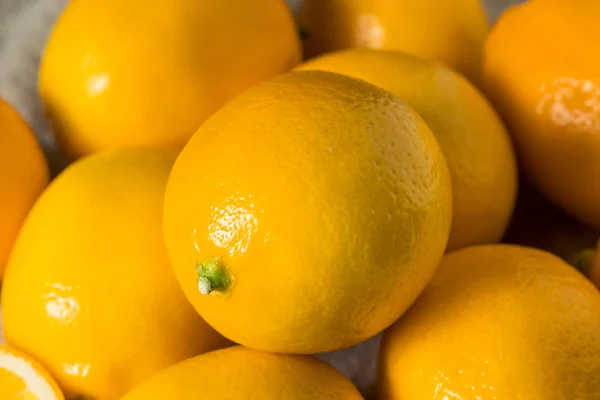 Raw Yellow Organic Meyer Lemons — Stock Photo, Image