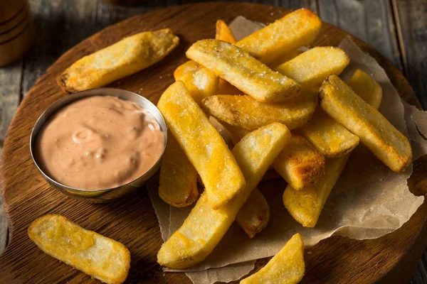 Idaho Fry Sauce med pommes frites — Stockfoto