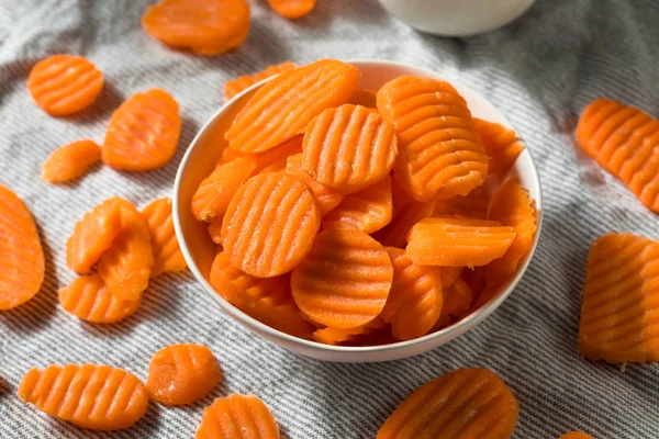 Raw Orange Organic Carrot Chips — Stock Photo, Image