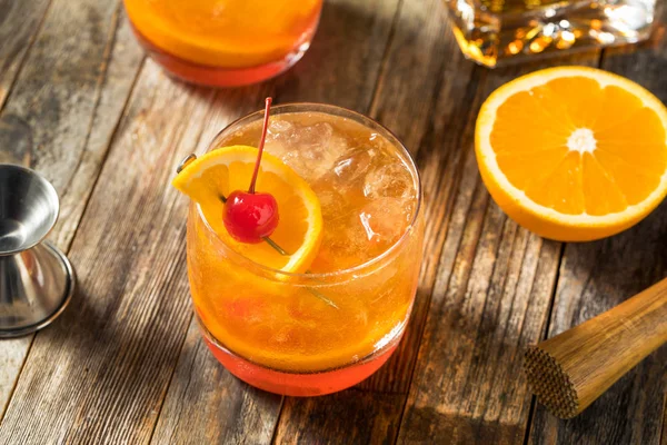 Brandy Old Fashioned Cocktail Wisconsin — Stok Foto