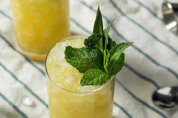 Homemade Boozy Green Chartreuese Swizzle Cocktail — 스톡 사진