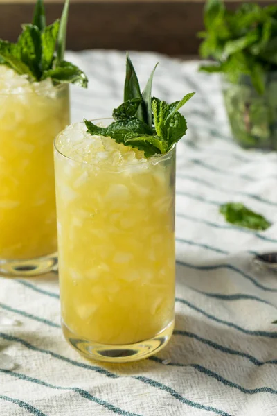 Homemade Boozy Green Chartreuese Swizzle Cocktail — 스톡 사진