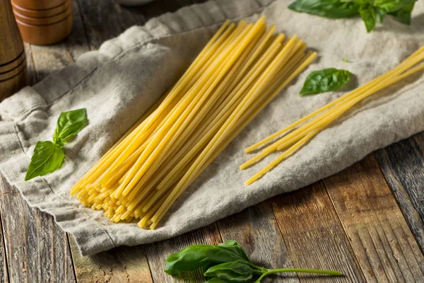 Raw Organic Bucatini Pasta — Stock Photo, Image
