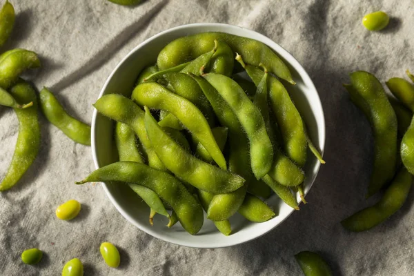 調理された緑の有機枝豆 — ストック写真