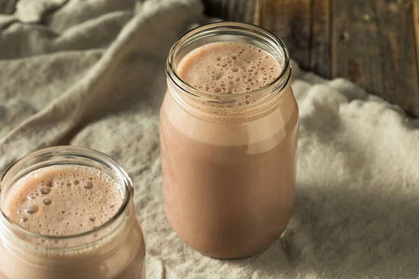 Zelfgemaakte New England Chocolate Milk Shake — Stockfoto