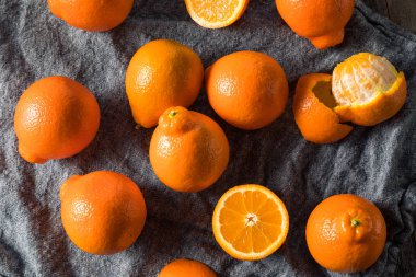 Raw Orange Organic Mineola Tangelo Fruit clipart