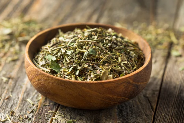 Dry Green Organic Bouquet Garni Herbs Bowl — Stock fotografie