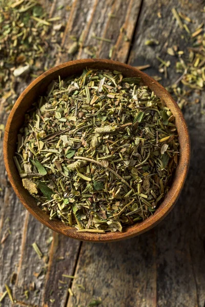 Dry Green Organic Bouquet Garni Herbs Bowl — Stock fotografie