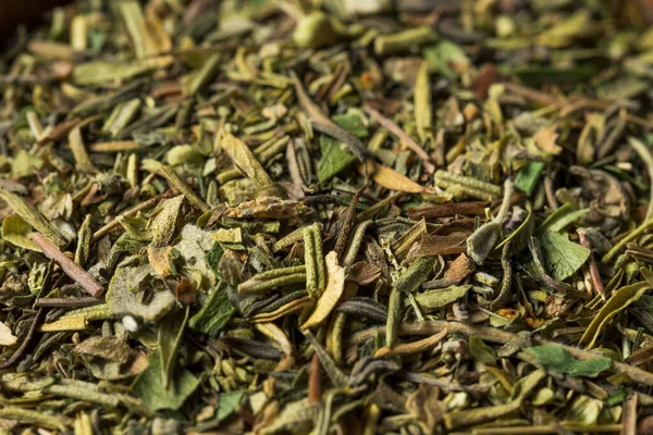 Dry Green Organic Bouquet Garni Kräuter Einer Schüssel — Stockfoto