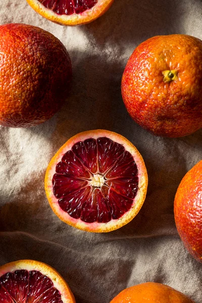 Raw Organic Red Blood Oranges Bunch — Stock Photo, Image