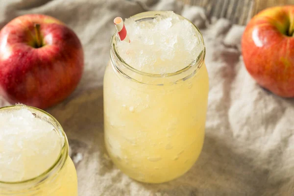 Boozy Frozen Hard Cider Slushy Glass — Stock Photo, Image