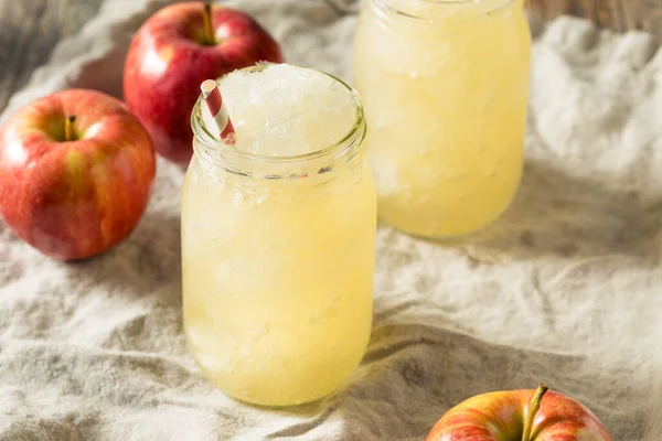 Boozy Frozen Hard Cider Slushy Glass — Stock Photo, Image