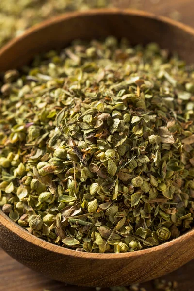 Rohes Getrocknetes Griechisches Oregano Gewürz Einer Schüssel — Stockfoto