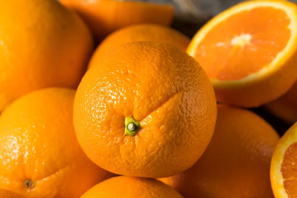 Laranjas Orgânicas Cruas Umbigo Cara Prontas Para Comer — Fotografia de Stock