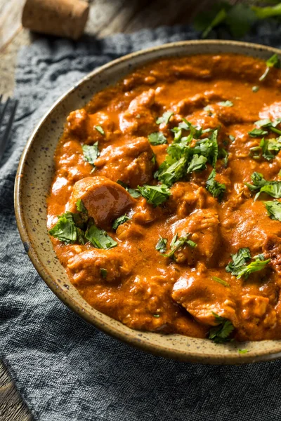 Hemlagad Kyckling Tikka Masala Med Cilantro Och Sås — Stockfoto