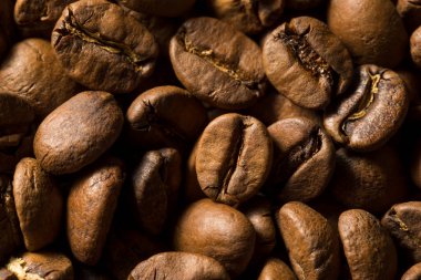 Kuru Organik Espresso Kahve Kasesindeki Fasulyeler