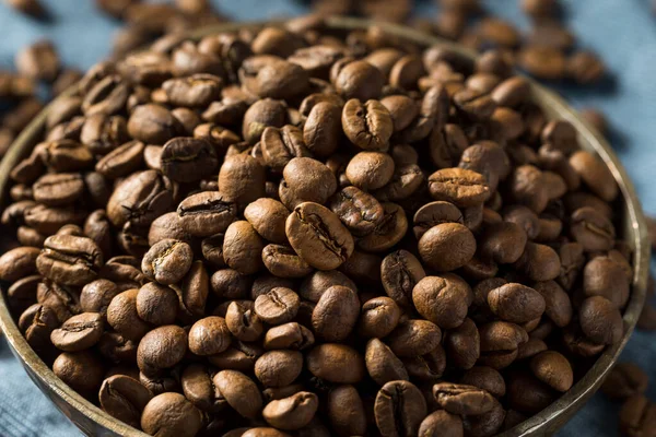 Trockene Bio Kaffeebohnen Einer Schüssel — Stockfoto