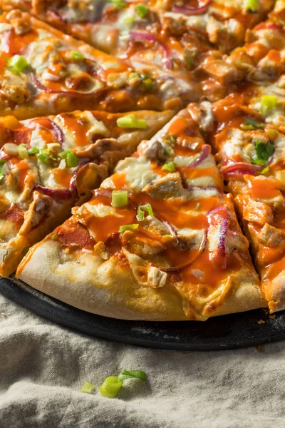 Homemade Buffalo Chicken Pizza Blue Cheese — Stock Photo, Image