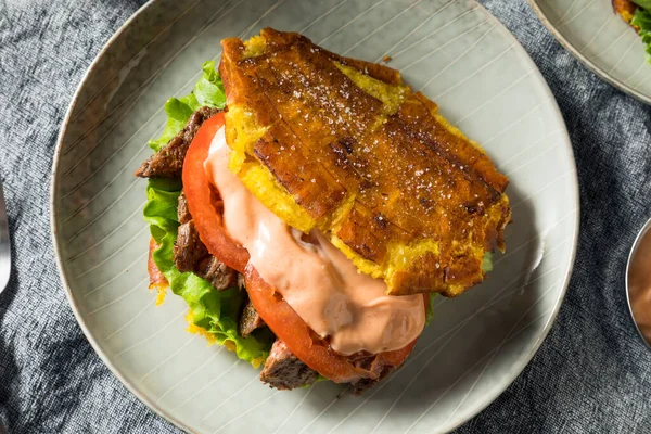 Сэндвич Салатом Помидорами Пуэрториканского Джибарито — стоковое фото