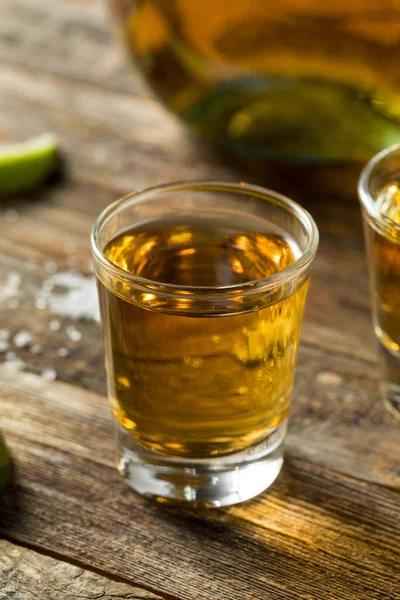 Alcolisti Reposado Tequila Shots Con Calce Sale — Foto Stock