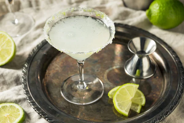 Boozy Lime Drop Martini Mit Zuckerrand — Stockfoto
